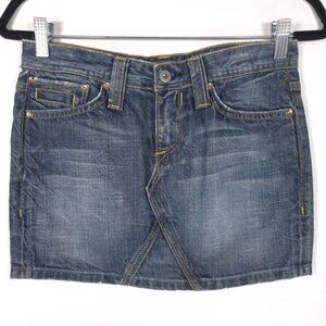 NWT‎ KASIL The Denim Garden Women’s HAMPTON MINI SKIRT USA MADE LIVIN IT Size XS